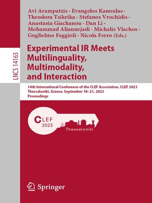 cover image of Experimental IR Meets Multilinguality, Multimodality, and Interaction